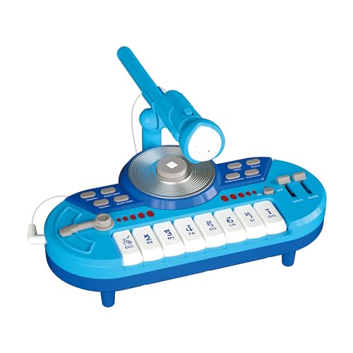 41aldg8mdgl - Piano DJ Mixer Musical Toys - Piano Toddlers 1 2 3 Years Old 8 Keys Keyboard Learning Musical Instruments for Baby 1-3 Birthday Toy Piano with Microphone Multi Functional