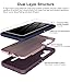 Dahkoiz for Samsung Galaxy S21 FE 5G Case, and Glass Screen Protector, Dust Proof Port Cover, Full Body Protection Durable Rubber Cover Phone Case, Purple