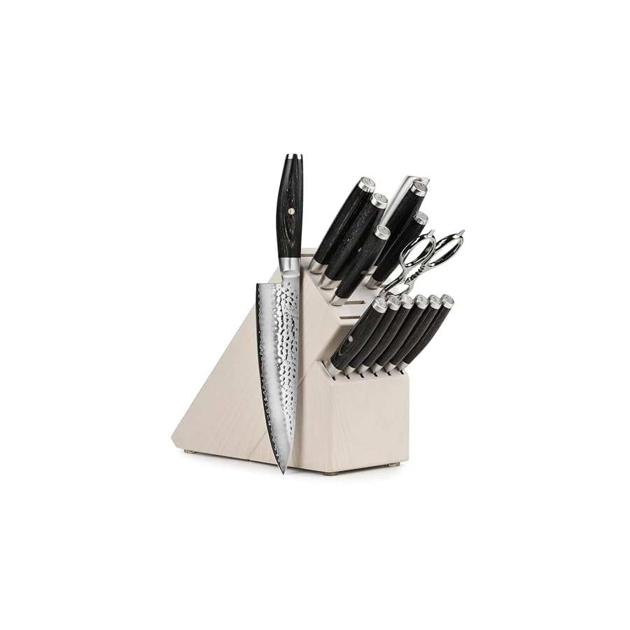 Yaxell-Ketu-SG2-Knife-Set-Made-in-Japan-15-Piece-Gray-Ash-Block Yaxell Ketu SG2 Knife Set - Made in Japan - 15 Piece (Gray Ash Block)