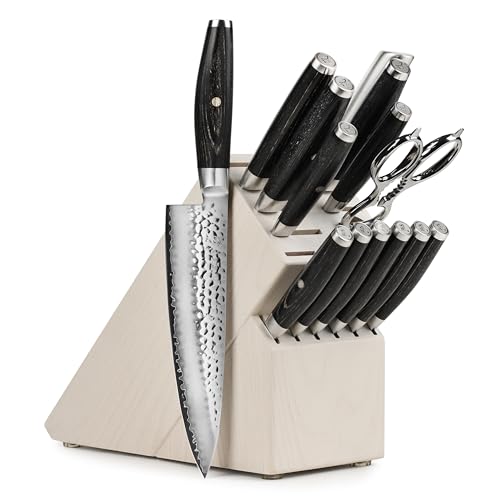 Set Cuchillos Cocina 15 Piezas Acero Inox