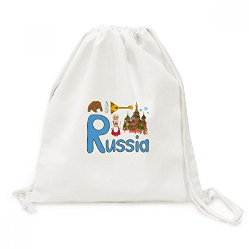 Sac à dos cordon Russie en toile pour remplacer les sacs plastiques jetables