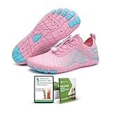 Peak Footwear Barefoot Shoes – Non Slip Orthopedic Walking & Hiking Shoes for Men & Women, Zero Drop Minimalist Water Shoes with Arch Support, Wide Toe Box & Lightweight Diabetic-Friendly Design (Pink, US Footwear Size System, Adult, Women, Numeric, Wide, 7)