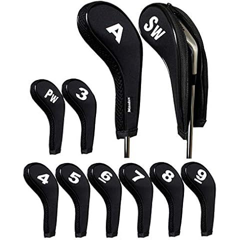 Andux Funda con Cremallera y Números para Hierros de Golf Cover