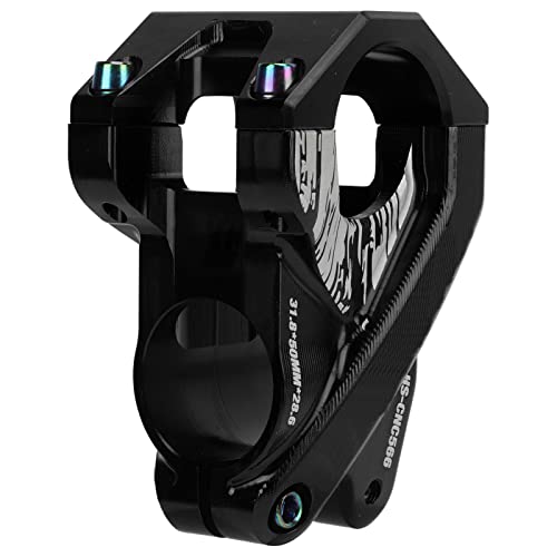 Dulcicasa 50mmバイクステム アルミニウム合金 ? 陽極酸化処理 フルCNC加工 4ボルトクランプ for マウンテンバイク ロードバイク (ブラック)
