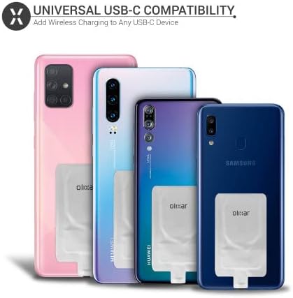 Olixar USB C Wireless Charging Adapter Compatible with Samsung Galaxy A52 - Ultra Thin Qi Wireless Charging Receiver - Case Friendly - Easy to Use