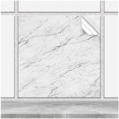 FoLIESEN - Pegatinas para azulejos 20x20 cm | Película autoadhesiva para baño, cocina e inodoro I Resistente a arañazos y extraíble | Carrara, .:200 unidades