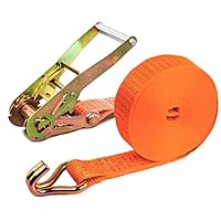 PONSA R50GA - Spanngurt mit Ratsche 8,5 Meter (8m + 0,5m) mit offener Haken – Zurrgurt - Ratschengurt – Tragfähigkeit bis zu 5000 kg (looping) – Befestigungsriemen für Transport