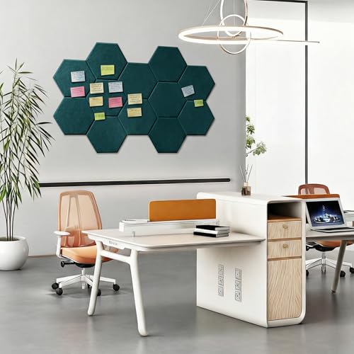 Image of Acoustic Panels, Magrowill 12-Pack Soundproof Wall Panels 12 X 10 X 0.4 Inches, Sound Absorbing Panels with Full Self-Adhesive, Interior Wall Decor Felt Tiles Board