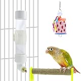 2 Packs, Bird Beak Grinding Bird Calcium Chewing Toy + Bird Water Dispenser for Budgies Parakeet Coc