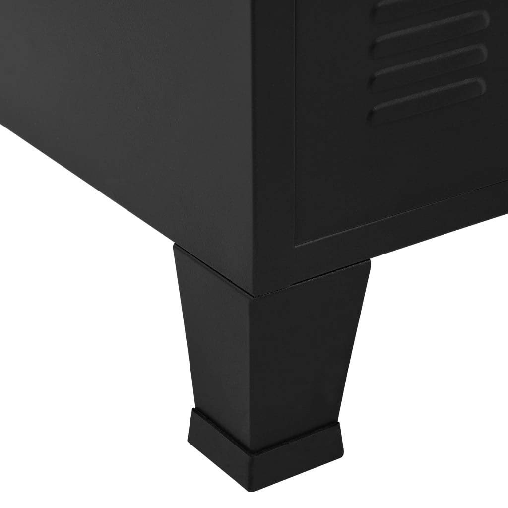 GuyAna Armadio Classificatore Industriale Nero 75x40x80 cm in Acciaio,Armadio Classificatore,Armadi Archivio,Schedario da Ufficio,Cassettiera da Ufficio