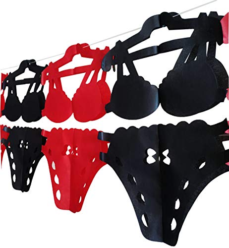 Yaniâ€™s Gifts Lingerie Party Decorations, Bra and Panties Tissue Paper Streamers Banner, 1 Bra and 1 Panty, Stag Party, Hen Party, Final Fiesta Bachelorette Party, Bridal Shower, Birthday Parties