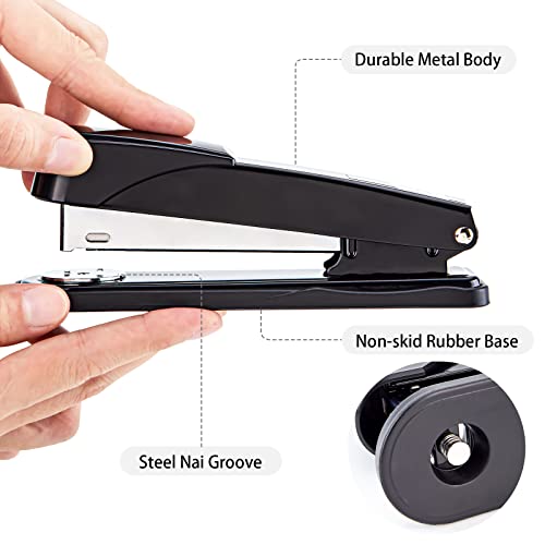 Ezwork Stapler, 20-50 Sheets Capacity With Staples And Staple Remover Set, Desk Stapler Office Staplers (Black, 50 Sheet) #TOP4