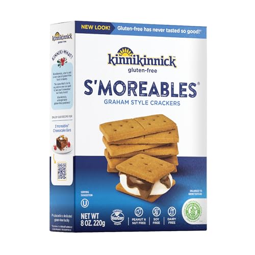 Kinnikinnick - S'moreables Graham Style Crackers - Gluten Free, Allergy Friendly Vegan Graham Crackers - 8 oz. Box