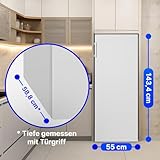 Bomann VS 7316.1 Vollraumkühlschrank / LED-Beleuchtung / wechselbarer Türanschlag / Nutzinhalt: 242 Liter / weiß - 6