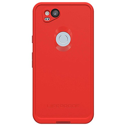 Lifeproof FRĒ Series Waterproof Case for Google Pixel 2 - Retail Packaging - FIRE Run (Cherry Tomato/Sleet/Molten Lava)