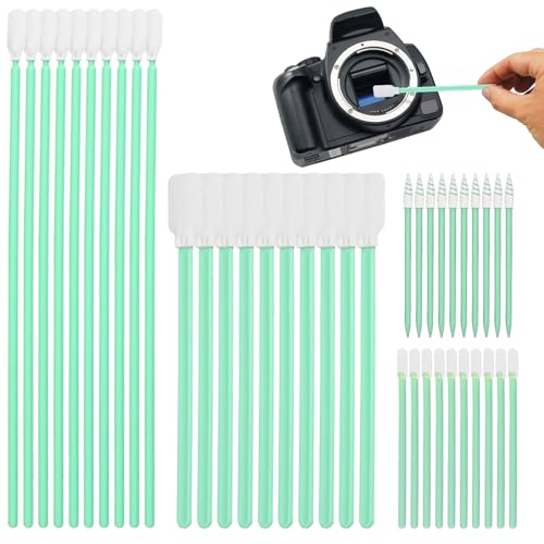 80 Stück Reinigungsstäbchen, Polyester Stofftupfer Set, Reinigung Stäbchen Wattestäbchen Spitz, Mehrzweck Stofftupfer Set Für Tintenstrahldrucker, Pistole,Optische GeräTe,Kamera