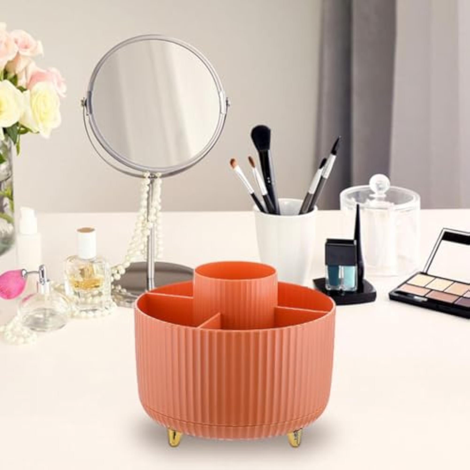 Pen Holder for Desk, Brushes and Lipstick Organizer