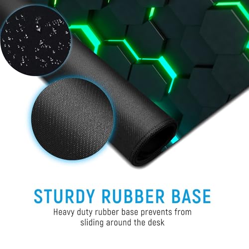 Image of XL Extended Gaming Mouse Pad | XXL Large Desk Mat 60x30cm for Laptop & PC | Non-Slip Rubber Base, Waterproof, Durable & Smooth Surface | Office, Gaming & Study, asthetic