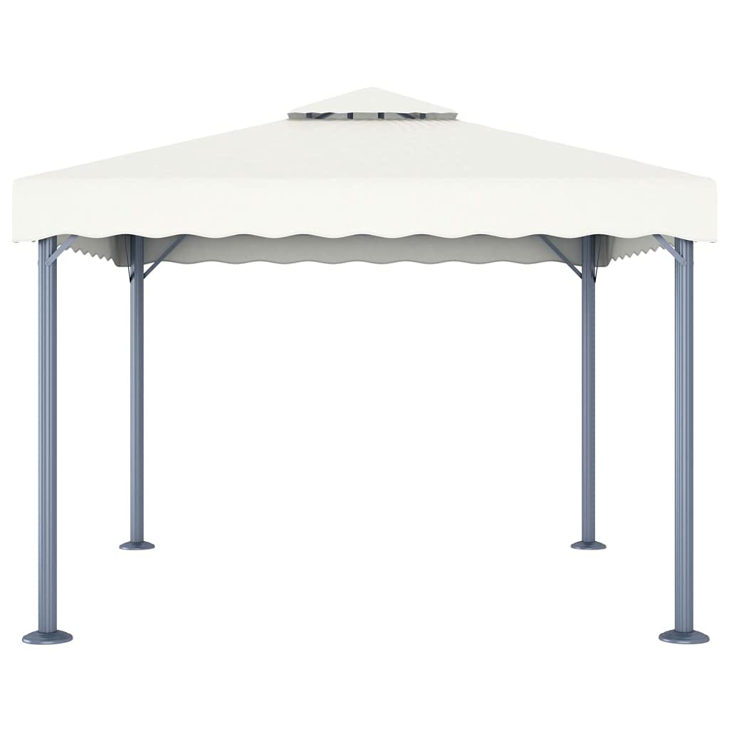 Altana ze sznurkami LED, 300 x 300 cm, kremowe aluminium