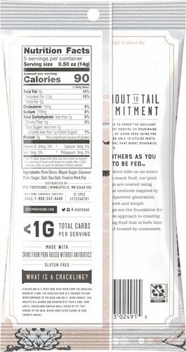 Image of EPIC Provisions Maple Bacon Pork Cracklings, Gluten-Free, 2.5 oz (Pack of 12)