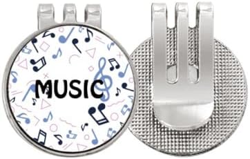 DIYthinker Round-Shaped Music Note Dark Blue Golf Ball Marker Hat Cap Clip Enamel Magnetic image 2