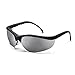 1 Pair Crews KD117 Klondike Safety Glasses Black Frame Silver Mirror Lens