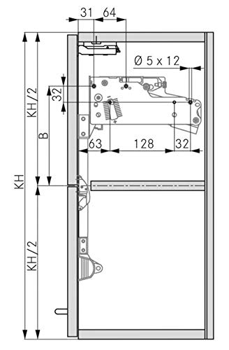 Grass Kinvaro F-20 Falt-Klappenbeschlag F20 Typ 7 / C Set HETAL NOBILIA Neu + Videomontageanleitung - Image 4