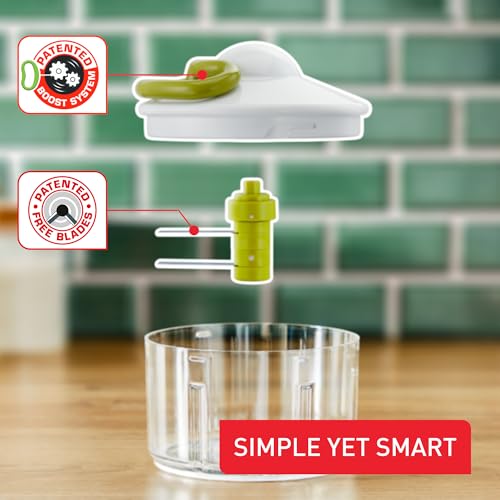 Tefal Hachoir manuel 5 secondes 500 ml Système de coupe breveté Lames en acier inoxydable Fermeture sécurisée Poignée ergonomique Cuisine rapide et facile K1330404 - vue 3