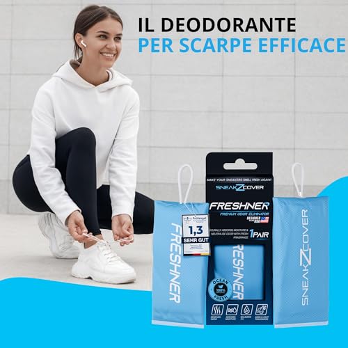 Freshner Schuhdeo gegen Fußgeruch und Schweißfüße | Geruchsentferner und hinterlässt einen frischen Duft | Für Arbeitsschuhe, Sport-Schuhe und Sneaker