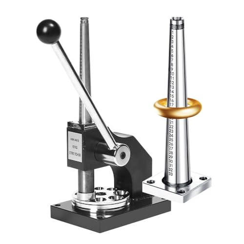KATWAY Professional Ring Stretcher Tool for Jewelry Repair & Resizing Ring Stretcher Reducer Kit with R/ing Mandrel Rings Enlarger & Bangle Expander Tool for Jewelers Round & Oval Rings HH-A01