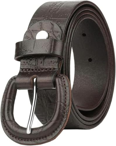 Sress Belts Soft Belt Head Layer Pure Leather Men Belt Leather Casual Men Pin Buckle Belt Smooth Leather Casual Belts