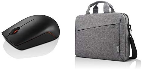 Lenovo 300 Wireless Compact Mouse, Black, Up to 12 Months Battery Life, and Carrying Case Sleek Design, Durable and Water-Repellent Fabric, Business Casual or School