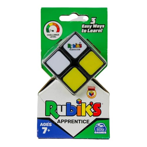 Spin Master Rubik's Apprentice 2x2 Cube, Plastic, Twisty, Classic, 8 Pieces, 1 Set, 1 Item, 16 Pieces, 3 Instructions, 7 Years and Up