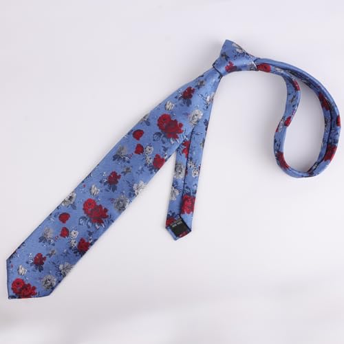 Image of Alizeal Mens 3.15'' Colorful Flower Pattern and handkerchief Necktie Set