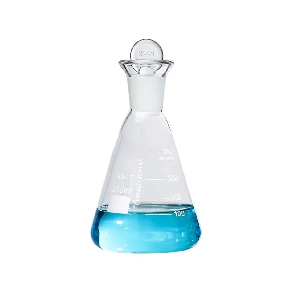Attrezzature e forniture di laboratorio 1 pallone da laboratorio in vetro borosilicato ad alto contenuto di, triangolare, con tappo
