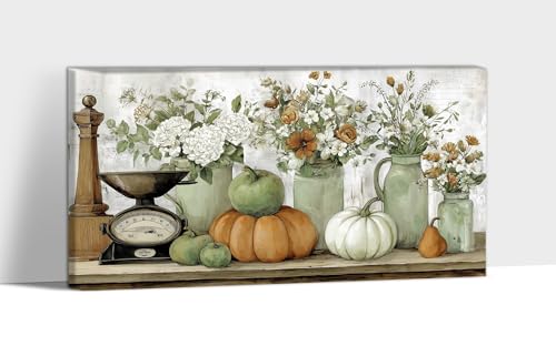 GUTTATY Kitchen Wall Art, Pumpkin Pictures for Kitchen Wall Decor,