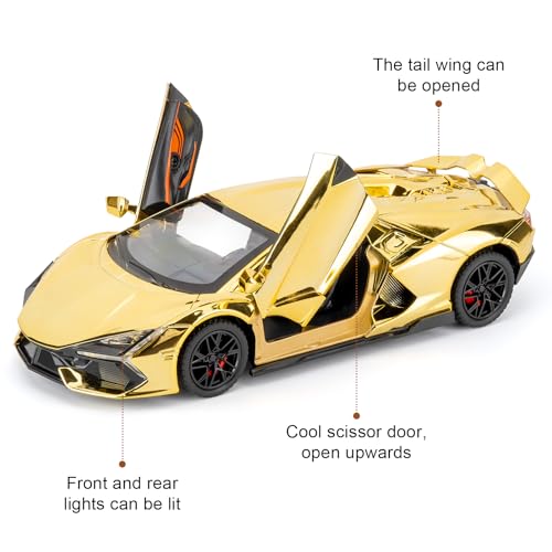 Modelo de coche Lambo Revuelto escala 1:24 miniatura 4