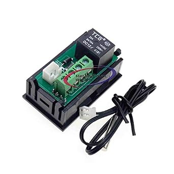 1PCS W1218 DC 12V LED Digital Thermostat Temperature Controller Regulator Thermometer Home Incubator Thermal Monitor Tester Detector (Blue)