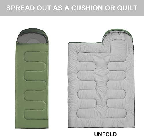 Ceither Sleeping Bag 3 Seasons Summer Spring Fall Lightweight Waterproof Camping Gear Equipment Cold Warm Weather Indoors & Outdoors Portable for Adults Kids Backpacking Traveling and Hiking