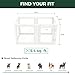 FXW AuraSpace Acrylic Indoor Dog Playpen for Puppies and Small Dogs, 24 Inch, 6 Panels, White