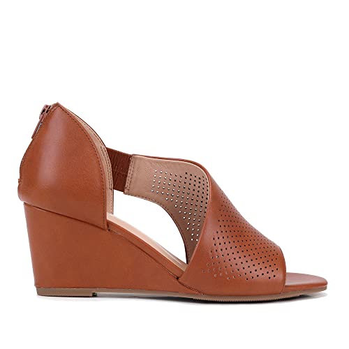 Monrovia Women's Open Toe Wedge Sandals Summer Dress High Heel Wedge Sandals Brown Size 7 #TOP1