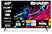 Sharp 40-inch Full HD QLED Smart TV TiVo+ Free Channels Dolby Digital HDR10 HDMI with ARC DVB-T/T2/C/S/S2 Tuner 40HE3345K Freely Included (HE Series)