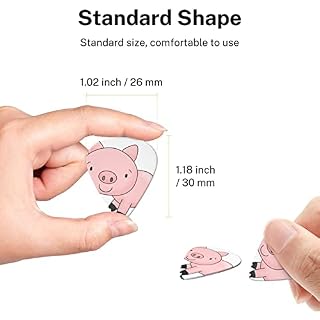 Cartoon Pig Lot de 6 médiators pour guitare acoustique, guitare électrique, basse, ukulélé – fins, moyens et épais. - Les Beatles, Paul McCartney, John Lennon, RIngo Starr, George Harrison Cartoon Pig Lot de 6 médiators pour guitare acoustique, guitare électrique, basse, ukulélé – fins, moyens et épais. – Image 7
