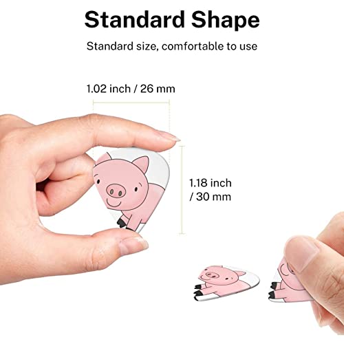 Cartoon Pig Lot de 6 médiators pour guitare acoustique, guitare électrique, basse, ukulélé – fins, moyens et épais. - Les Beatles, Paul McCartney, John Lennon, RIngo Starr, George Harrison Cartoon Pig Lot de 6 médiators pour guitare acoustique, guitare électrique, basse, ukulélé – fins, moyens et épais. – Image 8