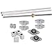 Industrial Combination,Ideaker Vertical 8mm Lead Screw &L300mm Shaft Optical Axis&Pillow Block Bearings Slide Block with Dual Rail Shaft Support &Flexible Shaft Coupling 15pcs