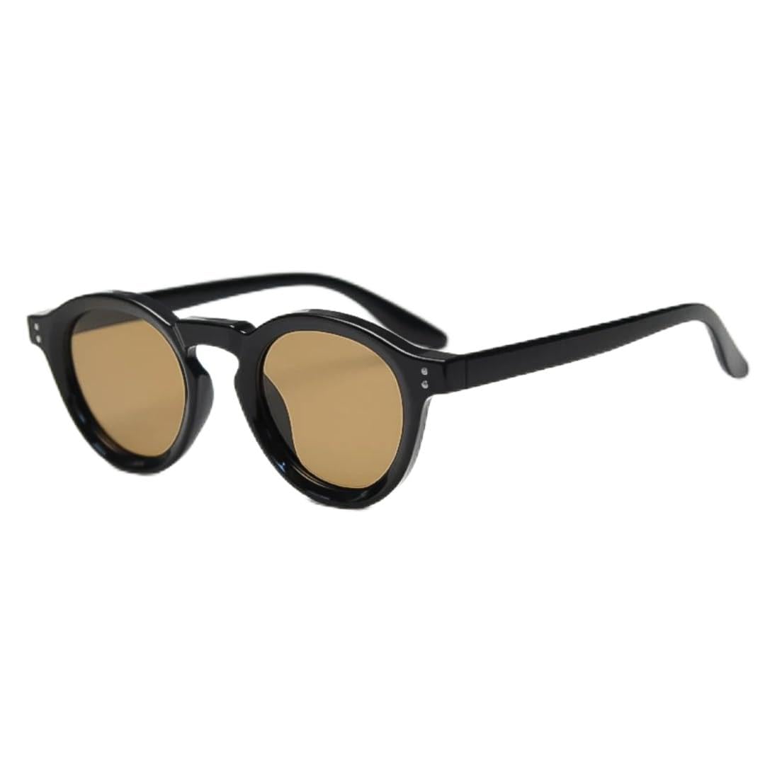 Gafas de sol retro punk para hombre, redondas, con diseño personalizado, gafas de sol para mujer, para exteriores, viajes, fiestas, vacaciones, estilo regalo.