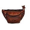 Hill Burry Vintage lederen riemtas lederen tas mannen bruin, bruin, ca. 30cm x 12cm x 10cm
