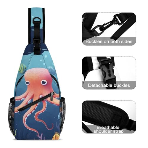 Mochila tipo sling para senderismo y uso casual miniatura 3