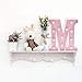Barnyard Designs Metal Marquee Letter M Light Up Wall Initial Nursery Letter, Home and Event Decoration 9 Inch (Baby Pink)