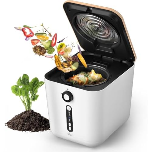 iDOO Compost Bin, Electric Composter for Kitchen Countertop, 3L Smart Mill Composter Kitchen Bin, for Mom, Auto Home Compost Machine Odorless, Turn Waste to Pre-Compost for Plants